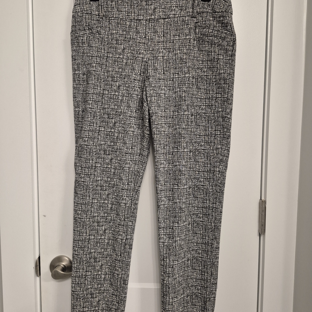 Tweed Patterned Ankle Pants